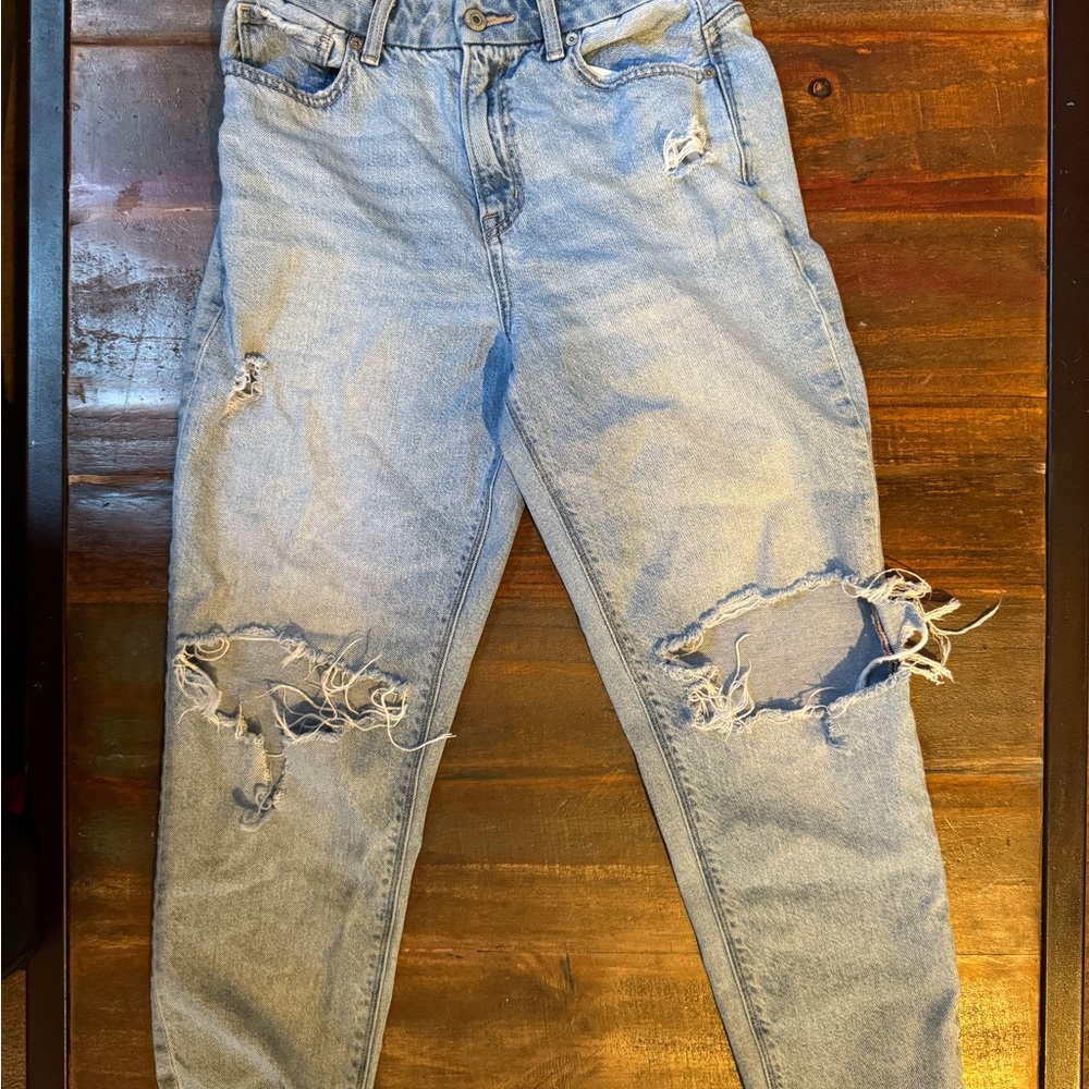 Distressed Light Blue Women's Jeans